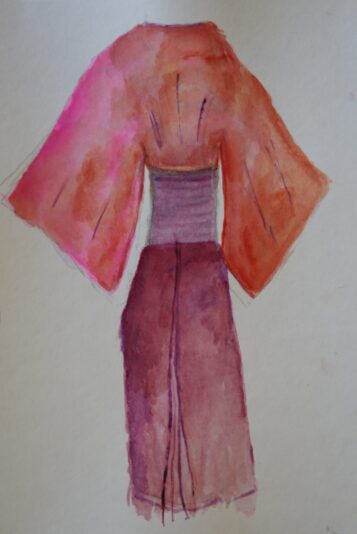 kimono rojo